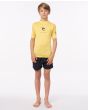 Lycra de protección solar UPF 50+ Rip Curl Corp UV Boys amarilla para niño frontal
