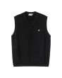 Chaleco tipo jersey Carhartt WIP Madison Vest Sweater Negro con logo blanco para hombre