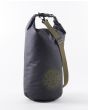 Bolsa estanca Rip Curl Surf Series Barrel Bag 20L en color negro y asa verde militar lateral