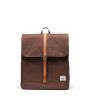 Mochila marrón jaspeada Herschel City Backpack 16L con cierre magnético y parche frontal