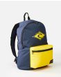 Mochila Rip Curl Dome Pro Logo 18 Litros Azul Marino y amarilla para hombre lateral