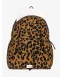 Mochila Mediana Roxy Urban Party 15,8 Litros Marrón con estampado de leopardo compartimento portátil