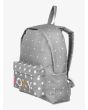 Mochila pequeña Roxy Sugar Baby 16 litros en color gris con lunares blancos lateral 
