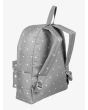 Mochila pequeña Roxy Sugar Baby 16 litros en color gris con lunares blancos posterior