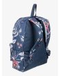 Mochila pequeña Roxy Sugar Baby 16L en color Azul con estampado floral para mujer posterior