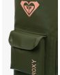 Mochila mediana para surf Roxy Need it Verde Aceite bolsillo frontal con cierre de velcro