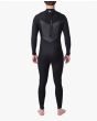 Hombre con traje de Neopreno con cremallera en la espalda Rip Curl Dawn Patrol 4/3 negro posterior