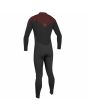 Traje de neopreno sin cremallera O'Neill Hyperfreak Comp 5/4mm granate y negro para hombre posterior