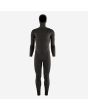 Traje de neopreno con capucha y cremallera en el pecho Patagonia R3 Yulex Front Zip Hooded negro para hombre