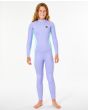Niña con Traje de surf con cremallera en la espalda Rip Curl Dawn Patrol 5/3mm Junior Girl violeta