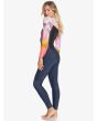 Traje de Surf de Neopreno con Cremallera en el Pecho Roxy 4/3mm Syncro GBS Jet Gry para mujer lateral