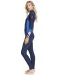 Traje de Surf de Neopreno con Cremallera en el Pecho Roxy 4/3mm Syncro GBS Navy Nights para mujer lateral