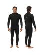 Hombre con Neopreno de surf Vissla New Seas 4/3mm V-Zip Negro frontal y posterior