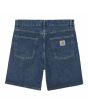 Bermudas vaqueras Carhartt WIP Newel Short Azules Stone Washed para hombre posterior