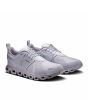 Zapatillas impermeables On Running Cloud 6 en color gris nimbus y lila para mujer frontal