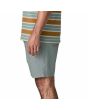 Hombre con bermudas Patagonia Nomader Volley 7in Blue Sage lateral