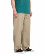 Hombre con pantalón de cintura elástica Volcom Freazy Loose Caqui lateral