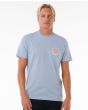 Hombre con Camiseta de manga corta Rip Curl Passage Azul frontal