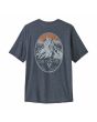 Camiseta técnica Azul Patagonia Capilene Cool Daily Graphic para hombre en color azul con gráfico grande Chouinard Crest en la espalda