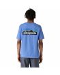 Hombre con camiseta de manga corta Patagonia P-6 Logo Responsibili-Tee Azul Abundant Blue