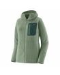 Chaqueta técnica de forro polar con capucha Patagonia R1 Air Full Zip Hoody Ellwood Green para mujer
