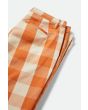 Pantalón Brixton Bedford para mujer en cuadros naranja tangerine bolsillo trasero