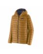 Chaqueta de plumas plegable con capucha impermeable Patagonia M's Down Sweater Hoody Raptor Brown para hombre