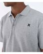 Hombre con polo de manga corta Hurley Icon Gris Jaspeado bordado