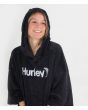 Mujer con Poncho de Surf Hurley One & Only negro Unisex capucha