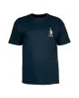 Frontal Camiseta powell peralta skull and sword azul marino