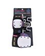 Juego de protecciones para skate Pro-Tec Santa Cruz Street Negro-Blanco-Rosa para adulto Rodilleras+Coderas+Muñequeras
