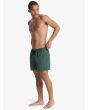 Hombre con Short de natación Quiksilver Everyday Solid Volley 15 Forest Heather corte de pierna recta