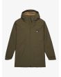 Chaqueta larga impermeable con capucha Quiksilver Overcast 3K Parka Grape Leaf para hombre