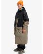 Niño con chaqueta tipo poncho cambiador Quiksilver Youth Full Rig Poncho Negro y Beige lateral