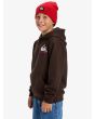 Niño con sudadera de capucha Quiksilver Youth Omni Logo Marrón lateral 