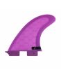 Quillas tri-fins de surf DEFLOW V.2 Violet Honeycomb sistema FCS II Medium quilla central