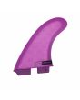 Quillas tri-fins de surf DEFLOW V.2 Violet Honeycomb sistema FCS II Medium lateral