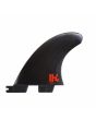 Quillas para tabla de surf FCS II H4 Quad Rear Fins Smoke Medium frontal