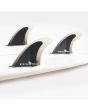 Quillas para tabla de surf FCS II Reactor PC Tri Fins Charcoal-Black Large Set Up