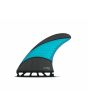 Quillas para tabla de Surf Futures FAM1 Techflex Negro y Azul Thruster Medium interior