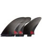 Quillas para tabla de surf FCS II H4 Smoke Tri Fins Talla L 3 fin set