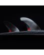 Quillas para tabla de surf FCS II H4 Smoke Tri Fins Talla L puestas