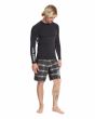 Hombre con Licra de manga larga Volcom VTV Jack Robinson LS Rashguard UV 50+ Negra ajuste