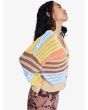 Mujer con cárdigan Roxy Cosmic Coast Stripes multicolor lateral