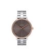 Reloj analógico sumergible Nixon Kensington Silver-Rose Gold-Taupe para mujer