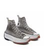 Vista frontal Zapatillas Converse Run Star Hike Platform Smoked Canvas High Top blanco humo unisex