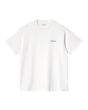 Camiseta holgada de manga corta Carhartt WIP Script Embroidery Blanca con logo negro para hombre
