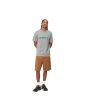 Hombre con Camiseta de manga corta Carhartt WIP Script Gris Brezo con logo en Verde Eneldo ajuste regular