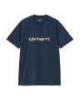 Camiseta de manga corta Carhartt WIP Script Ink-Air Yellow para hombre 