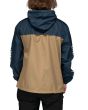 Hombre con chaqueta impermeable Salty Crew Surface Windbreaker Azul Marino-Paja posterior